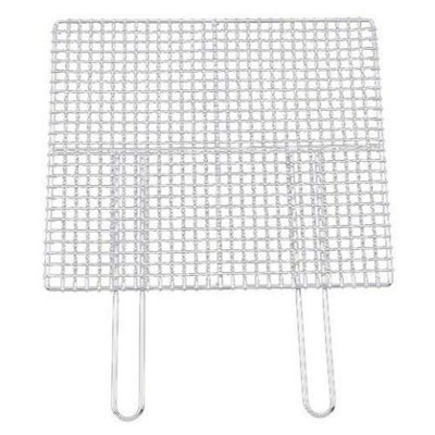 EBM ダブルハンドル 焼アミ クロームメッキ 45cm