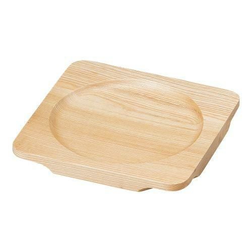 白木正角木台Dφ145 17.5×17.5×H1.5cm 390-299