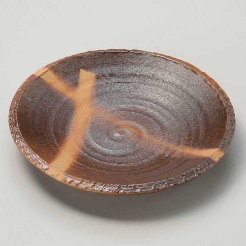 備前風タタキ丸向付 φ20.5×3.2cm 040-179