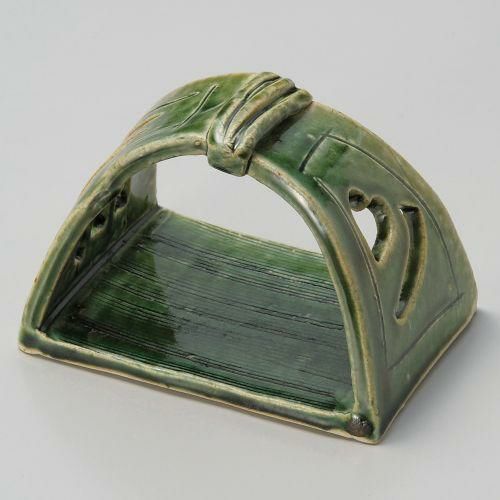 オリベかまくら手さげ皿(小) 12×8×8.5cm 089-019