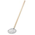 EBM ステンレス 木柄丸型 給食用 スクイ網 24cm 40メッシュ