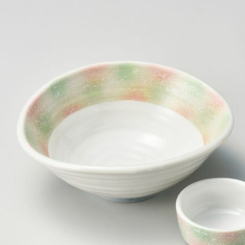 平成二色吹たわみ刺身鉢 15.2×13.8×6cm 029-379