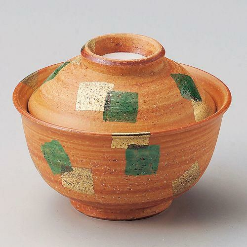 金緑彩円菓子碗 11×8.5cm 109-089