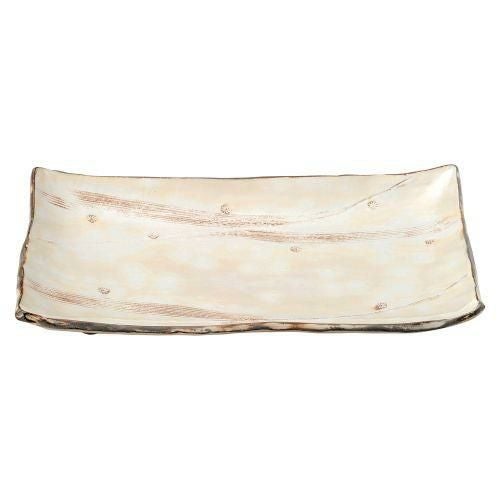 三島手くし目まな板皿 36.5×22×4.5cm 418-179