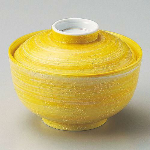 銀彩黄交趾円菓子碗 φ12×8.5cm 108-019