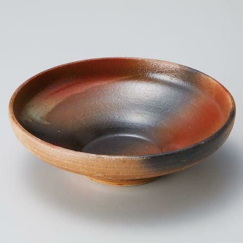 信楽黒21.5cmボール φ21.5×6.8cm 042-059