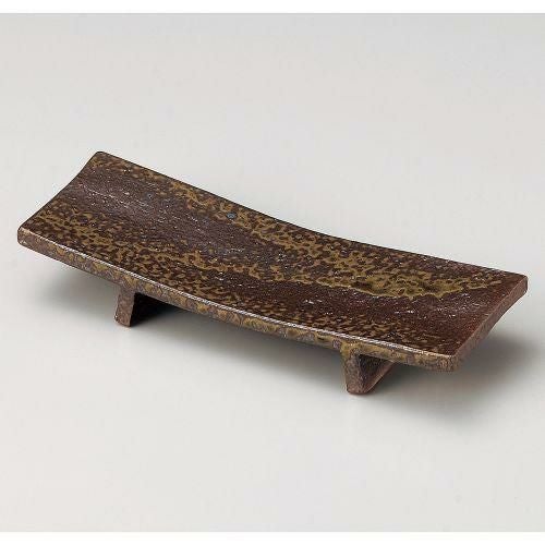 備前風まな板前菜皿 22.5×7.8×4.2cm 128-169