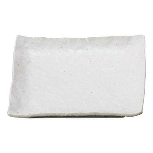 粉引石目正角7.0皿 22×22×3cm 412-369