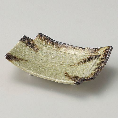 灰釉井桁向付 17.5×11.2×5cm 044-179