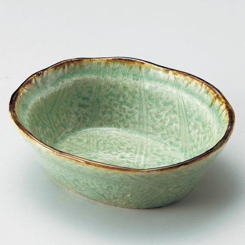 翠玉木の葉5.3多用鉢 16.3×14.2×5.2cm 053-099