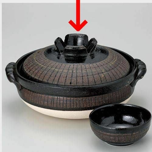 黒十草8号深鍋 29×φ25×15cm(2400cc)(身9.7cm) 382-029