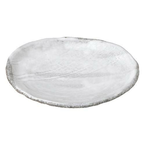 白刷毛目8.5号皿 25.5×22.5×4cm 442-349