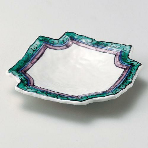 九谷風四つ切皿 18.1×18.1×3.2cm 038-059