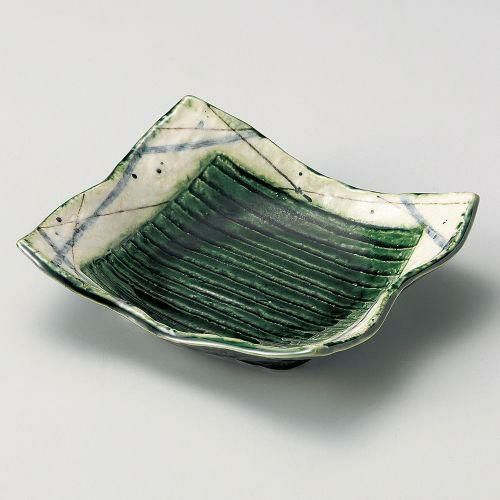 織部筋彫6寸向付 19×16.5×5.2cm 041-029