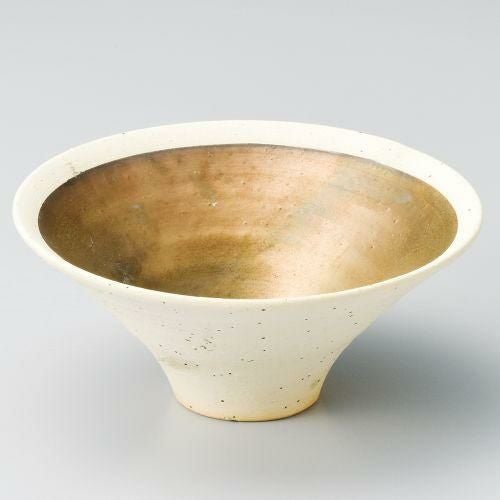 焼〆金彩6.2そり鉢 φ18.8×7cm 043-088