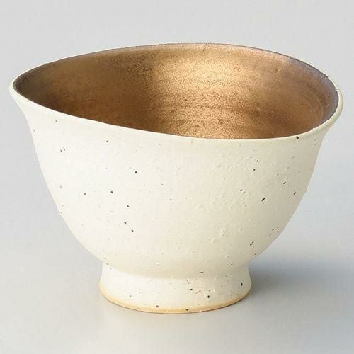 焼〆金彩楕円小鉢 11×9.9×6.2cm 075-068