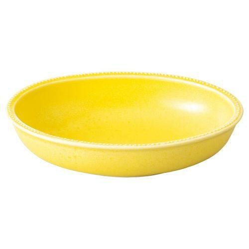 ドットカラーイエローオーバルボール小 22.5×15.5×5cm 467-129