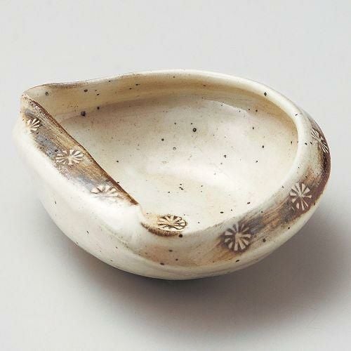 粉引貝型小鉢 12.5×10.5×4.5cm 065-199