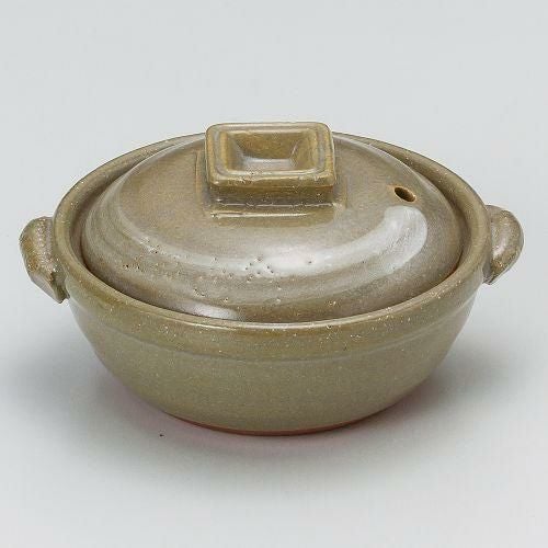 京風白刷毛目4号浅鍋 14×φ12.5×7.5cm(200cc)(身4.3cm) 386-189