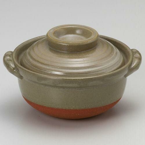 京風白刷毛目ダルマ雑炊鍋 19.5×φ17×12.5cm(900cc)(身8.5cm) 387-099