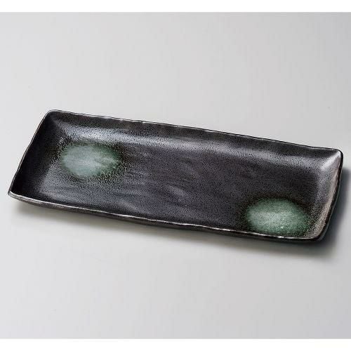 鉄砂ほっけ皿 33.8×15.5×2.5cm 163-089