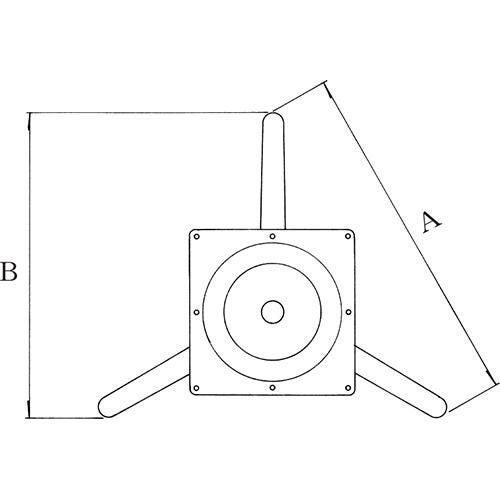 アルミ鋳物テーブル脚 ベースサイズ：A506×B443×高さ700 品番：MC-T-290 塗装カラー：14 ポール：42φ