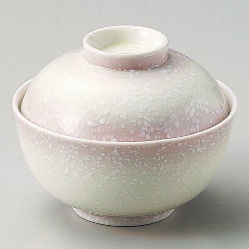 ピンク白吹煮物碗 φ11.5×9.5cm 110-159