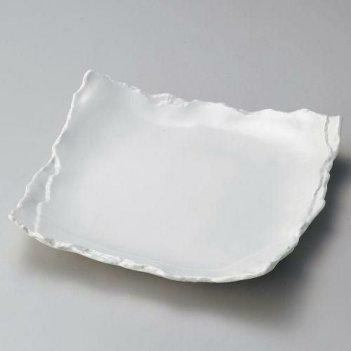 白マット重ね8.5皿 24×24×4.3cm 184-039