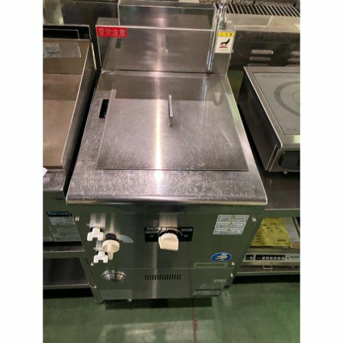 業務用　中古設備　製氷機　ゆで麺機　中華レンジ　焼台 中古】ゆで麺機 北沢産業 KSK106G 幅450×奥行600×高さ800 都市ガス