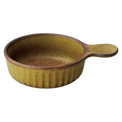 耐熱グラタンよもぎ取手付きアヒージョ 15×11×3.8cm(220cc) 536-179