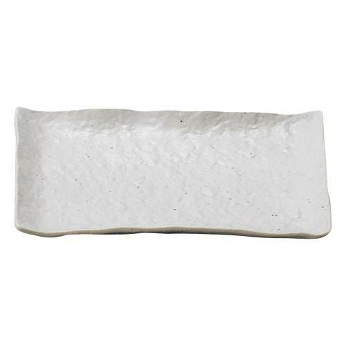 粉引石目長角8.0皿 26×17.2×2.8cm 412-379