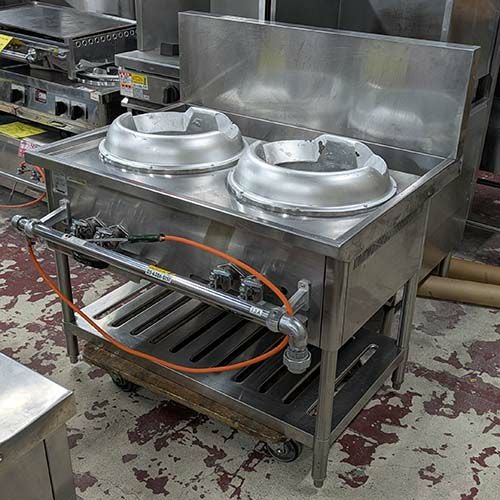 業務用/新品】【マルゼン】ガステーブル 3口 NEWパワークック RGT
