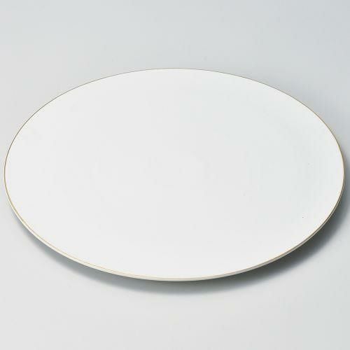 渕金ビスクマット29cm丸プレート 29.2×14cm 172-029