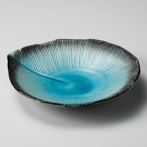 スカイ葉型丸大皿 25.5×23×4.3cm 203-178