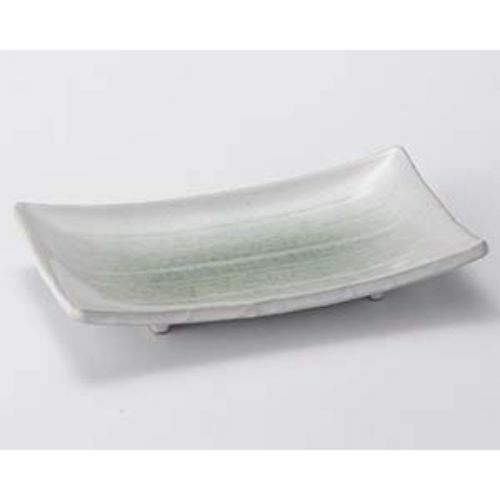新緑9.0反長角皿 23.5×14.3cm 148-119