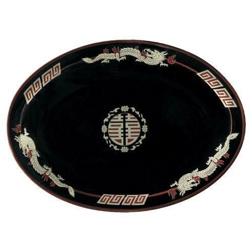 天目金彩竜8吋プラター 21×15.2×2.3cm 589-059