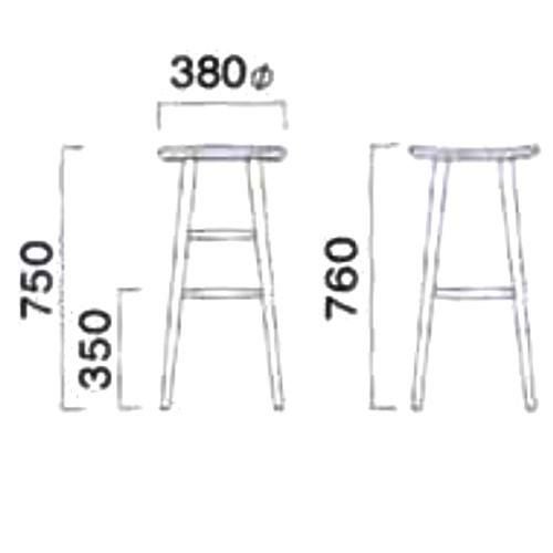 CRES(クレス) ソルドカウンターイス 板座
