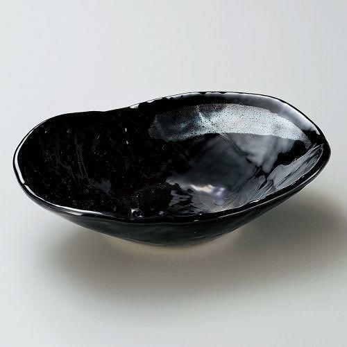 銀彩楕円多用鉢 22.5×16.8×6.2cm 256-209