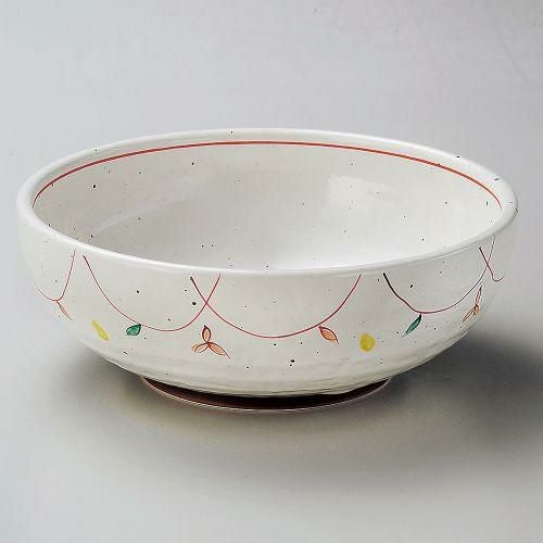 粉引小花石目65ボール φ20×7.5cm 257-199