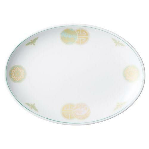 清楽9吋メタプラター 23.5×16.8×2.5cm 590-369