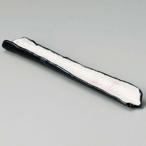 ピンクラスターひねり前菜皿 31×4.3×2.7cm 124-109