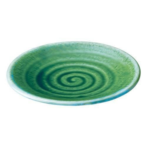 流水織部丸8.0皿 φ25.3×3.2cm 176-109