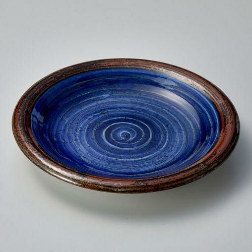 渕錆呉須巻丸7.5皿 23×3.5cm 119-179