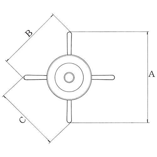 アルミダイキャストテーブル脚 ベースサイズ：A590×B425×C425×高さ700 品番：CD-580 塗装カラー：14 ポール：38φ