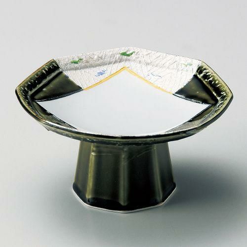 織部間取りラスター彩八角高台鉢 16.7×16.7×8.4cm 035-059