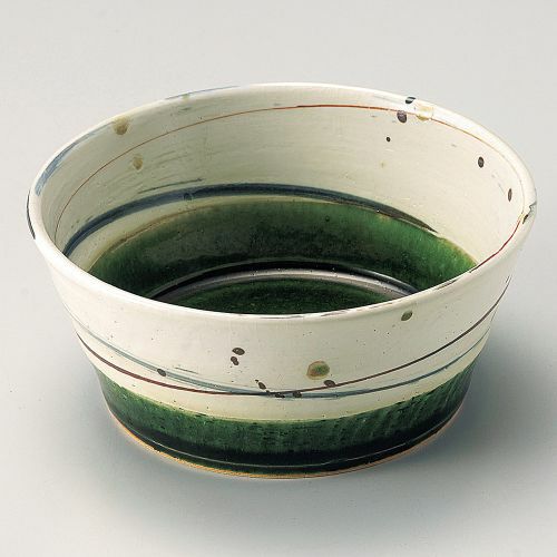 織部乱線切立鉢中 φ14×6.4cm 042-149