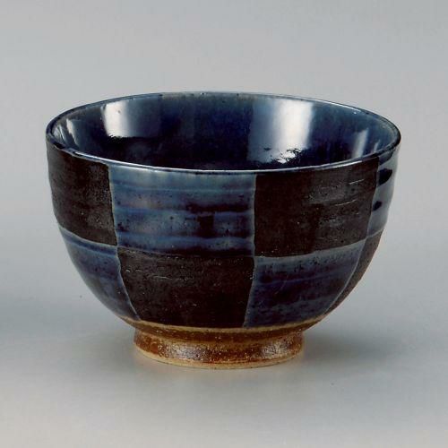 藍市松夏目5.0丼 φ15.5×10cm 325-259