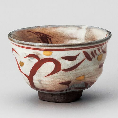 赤絵波茶碗 φ10.5×7cm 346-049