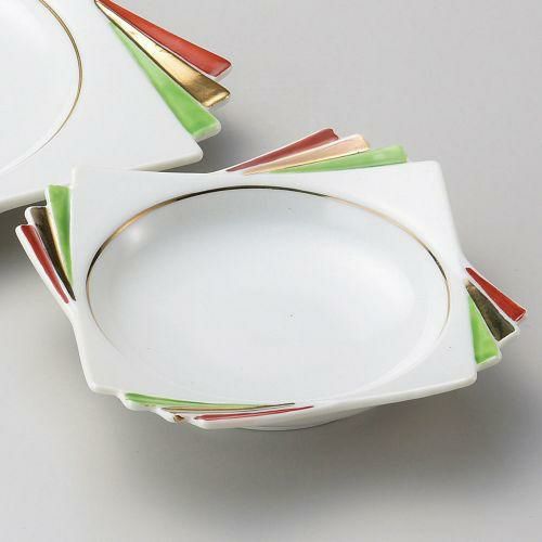 上絵三色折角呑水 15.5×13.3×3.3cm 119-129