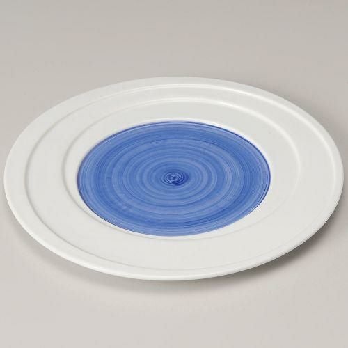 乱線呉須9.0皿 φ27×1.8cm 174-039